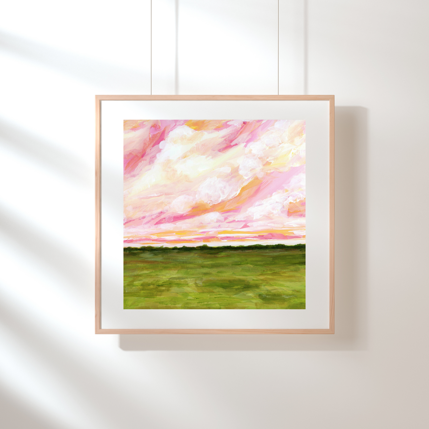 "Pink Skies" Original Art On Canvas 10x10