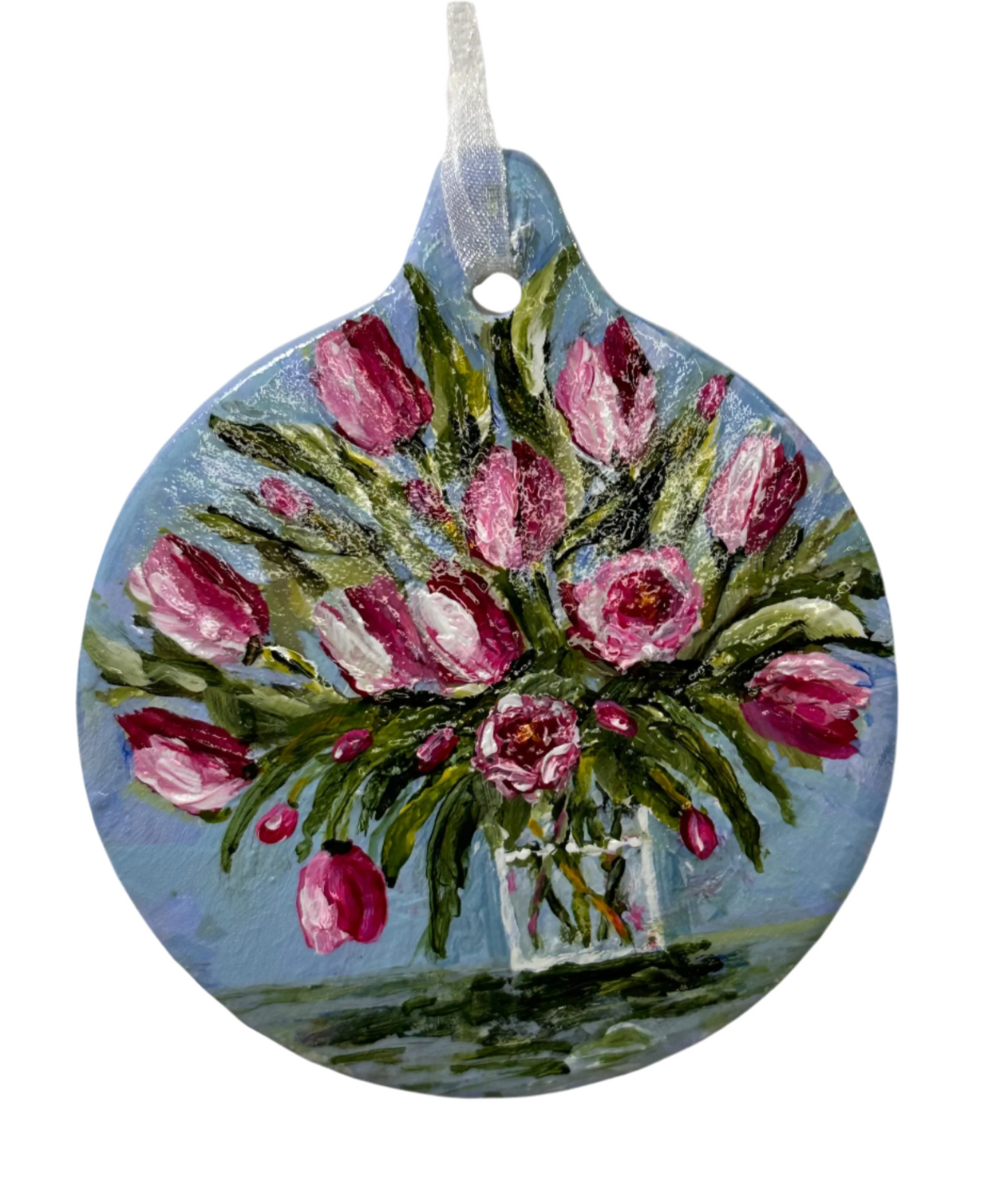 Flat Ornament - Pink Tulips
