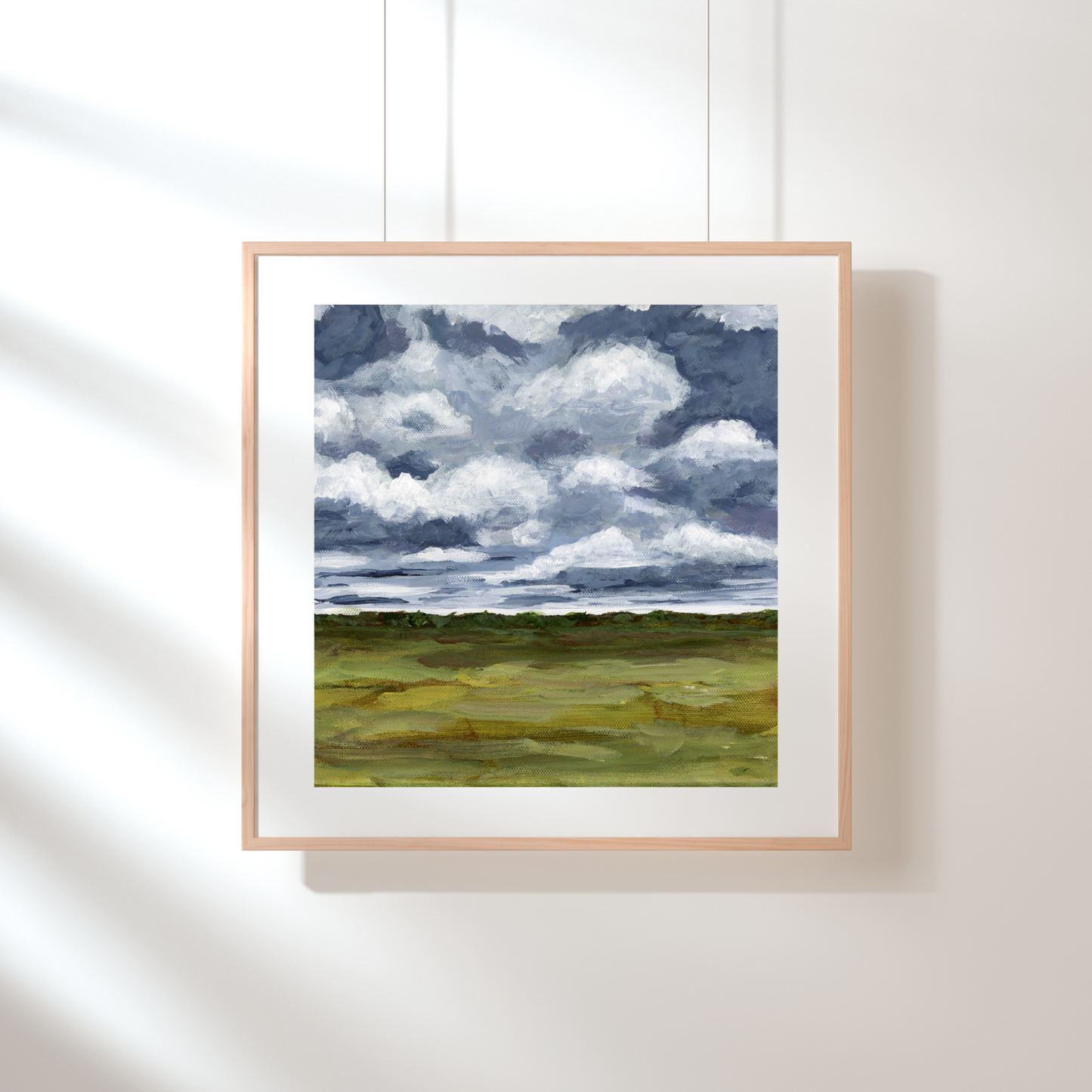 "Moody Blue Sky" Original Art On Canvas 10x10