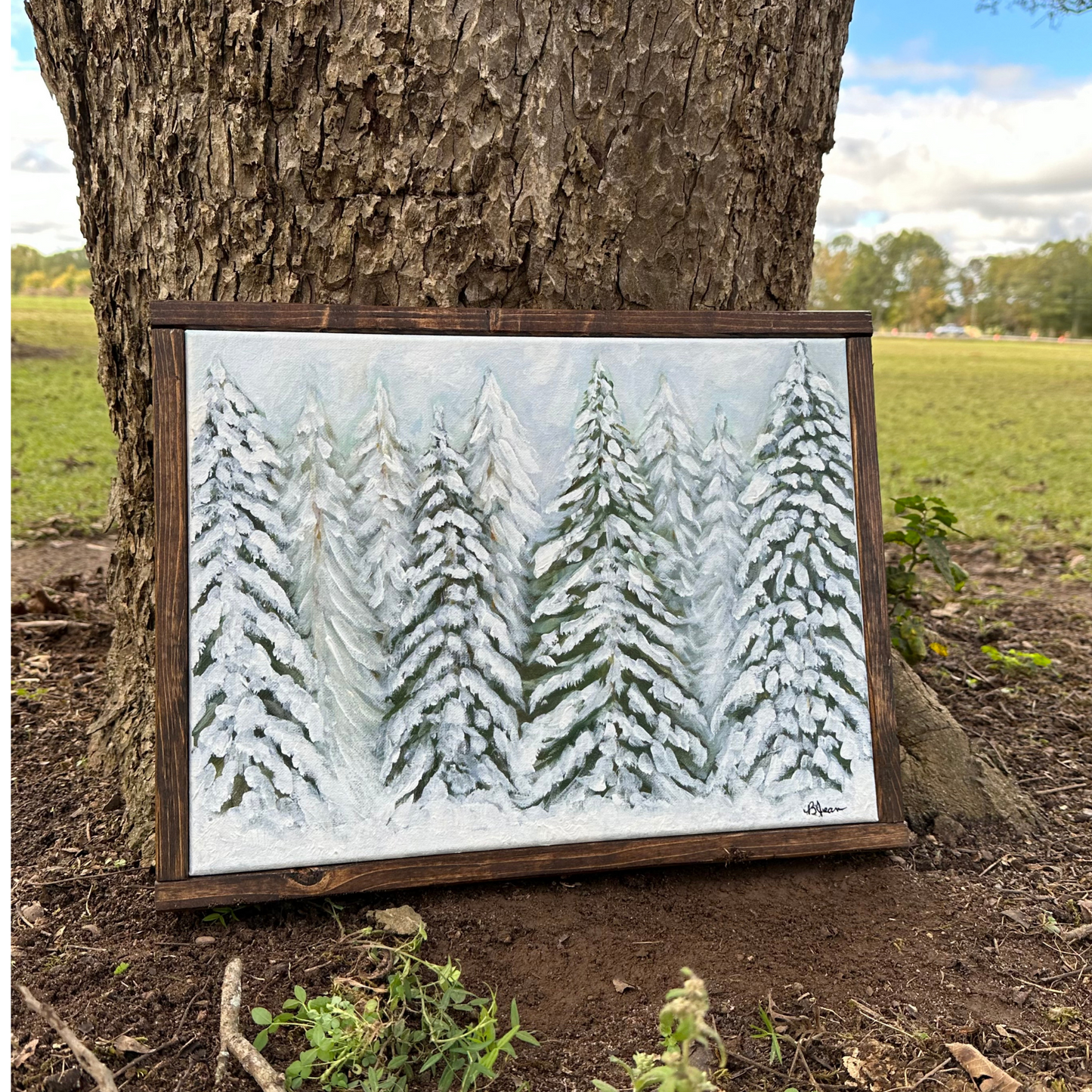 Snowy Pines 12x16