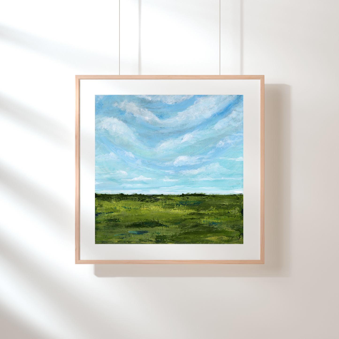 "TEAL SKIES" Original Art On Canvas 10x10