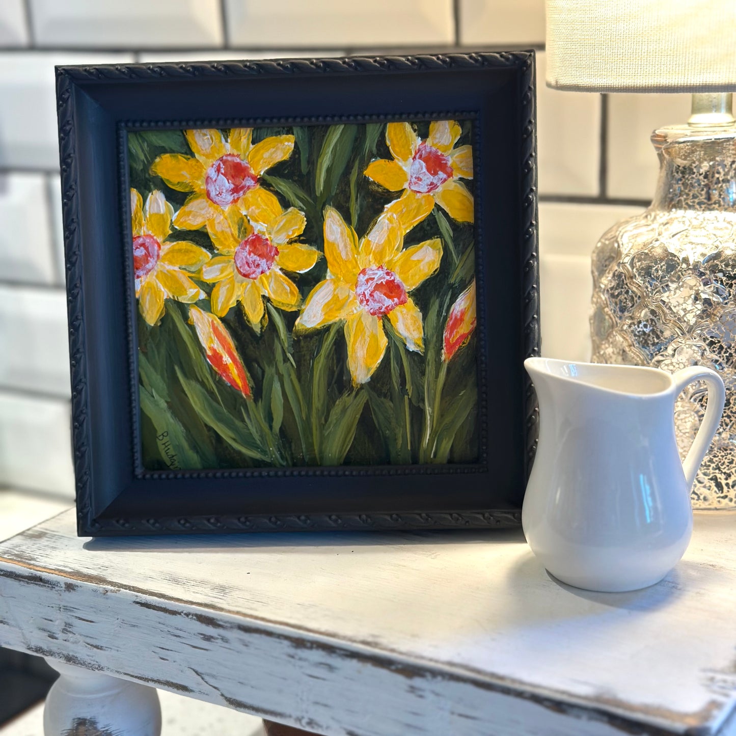 "Early Bloomer" Art On Paper 6X6