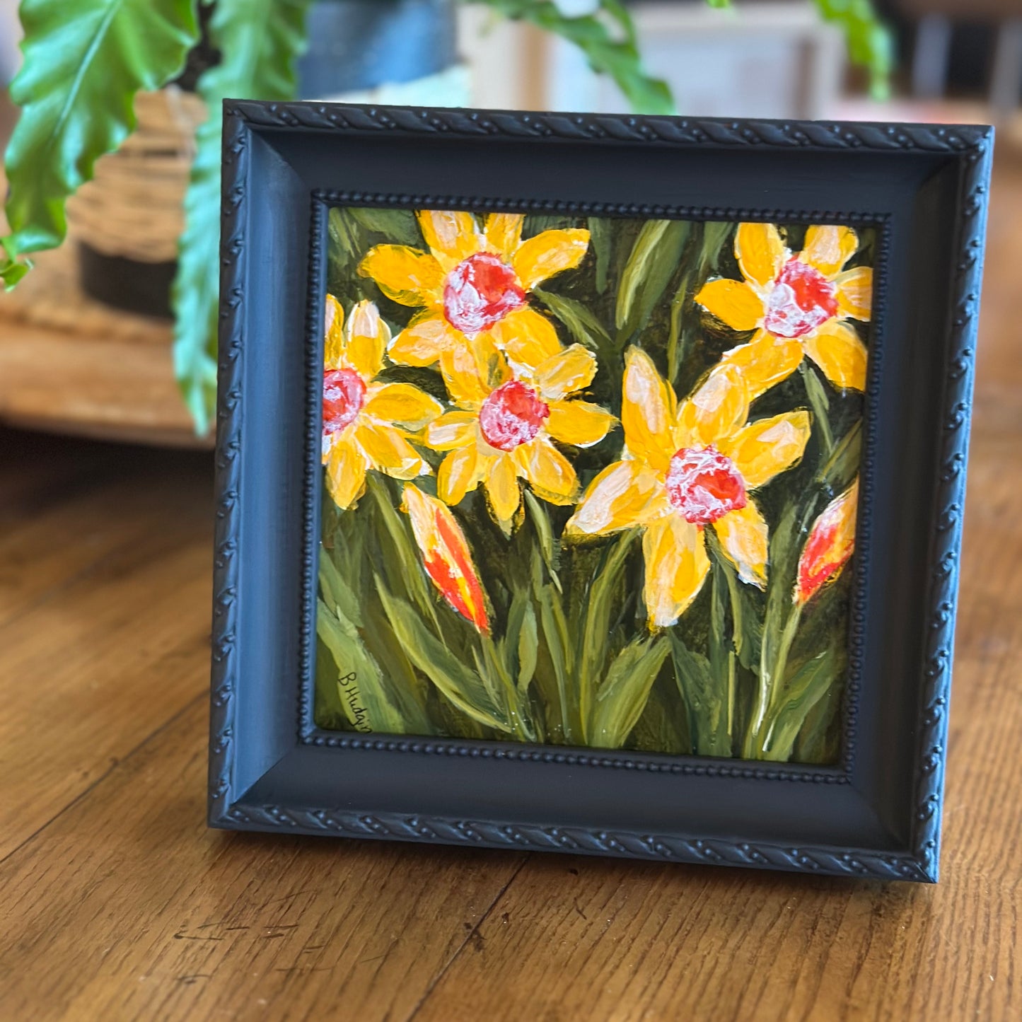 "Early Bloomer" Art On Paper 6X6