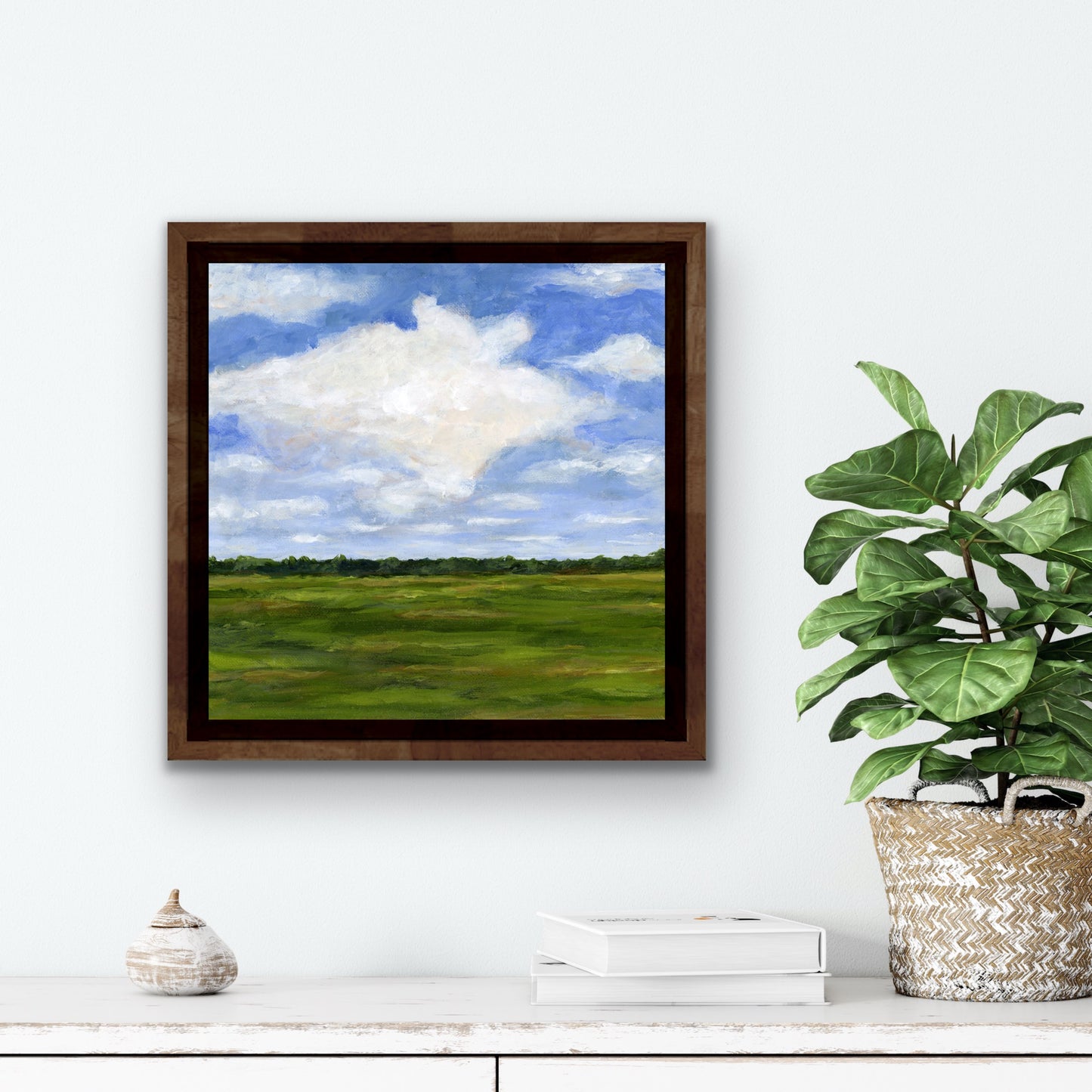 "BLUE SKY DAYS" Original Art On Canvas 10x10
