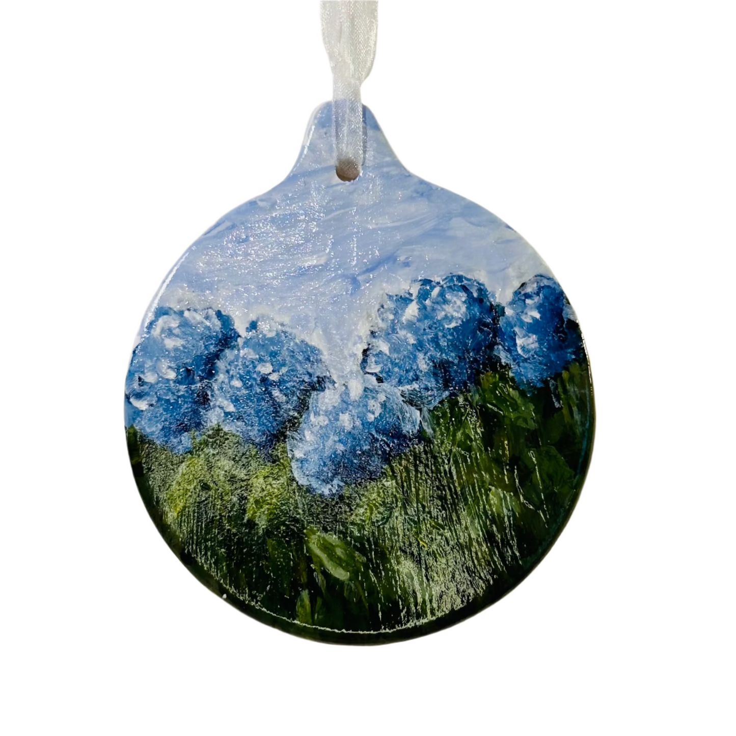 Flat Ornament - Blue Hydrangea