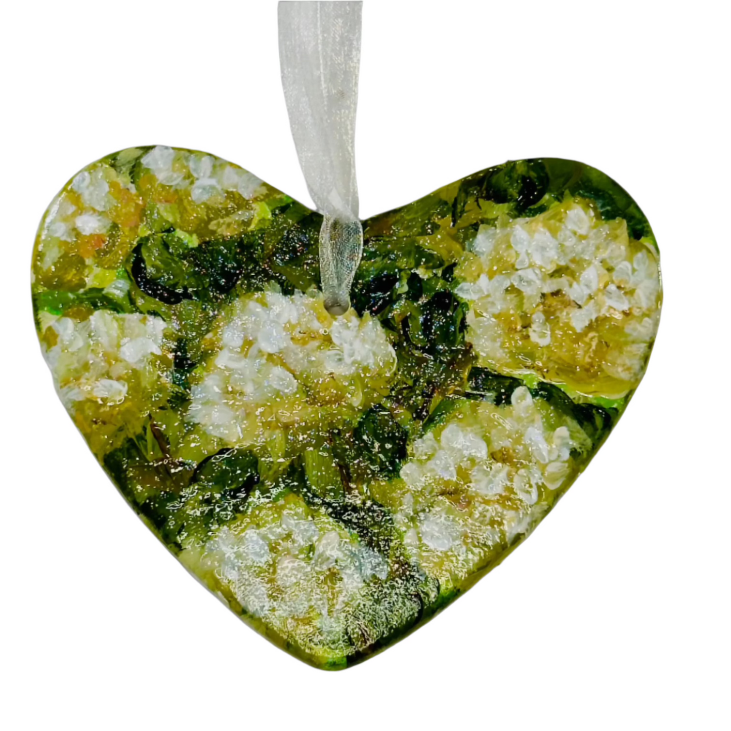 Heart Ornament - Lime Light Hydrangea