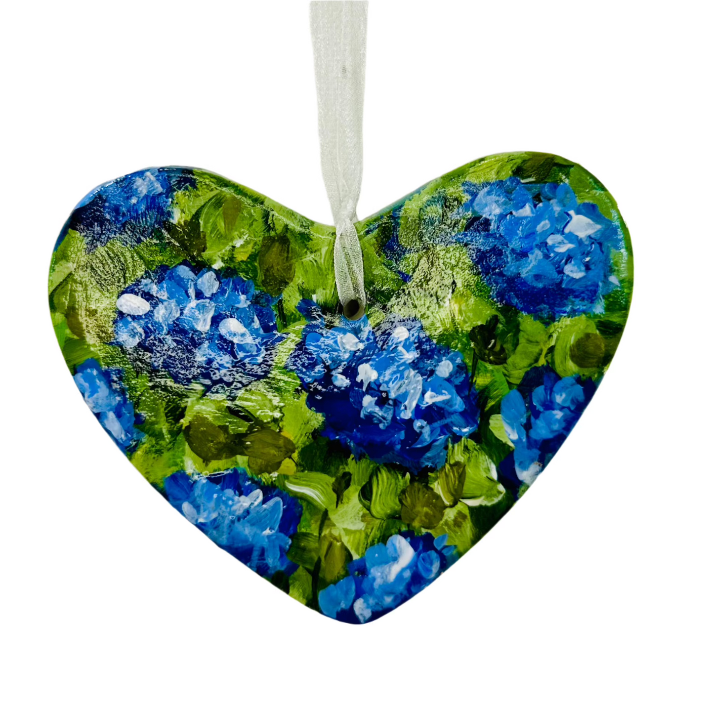 Heart Ornament - Blue Hydrangea 1