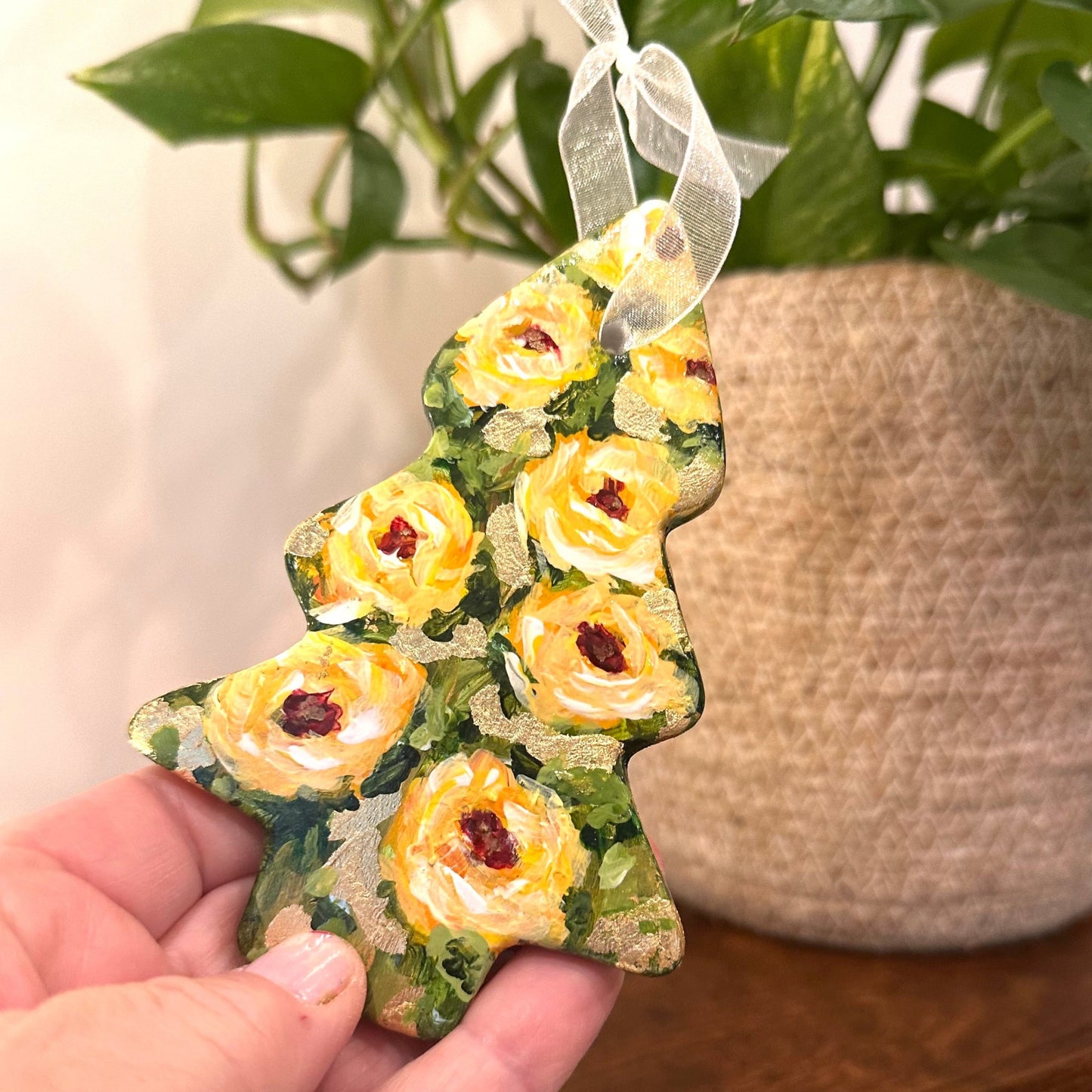 Tree Ornament - Yellow Roses