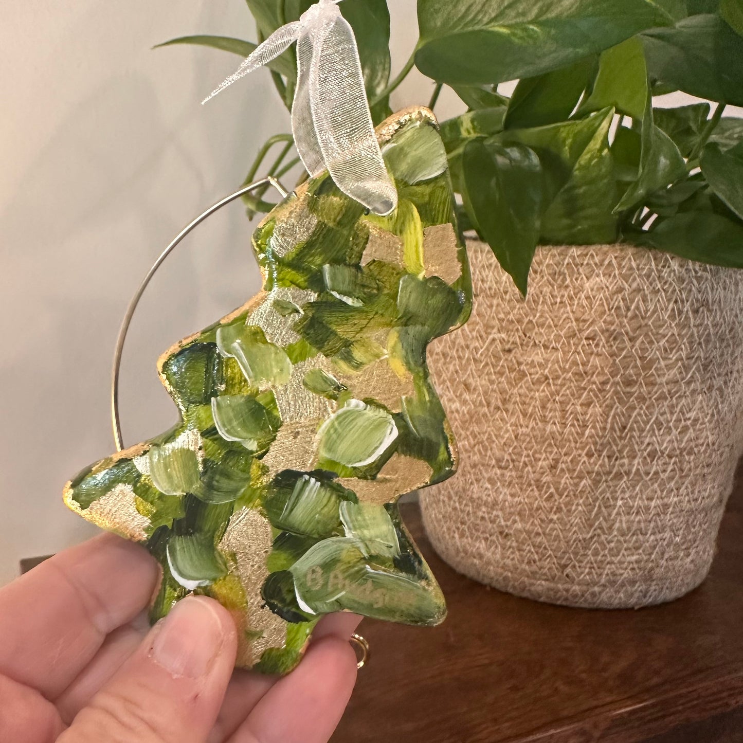 Tree Ornament - White Roses