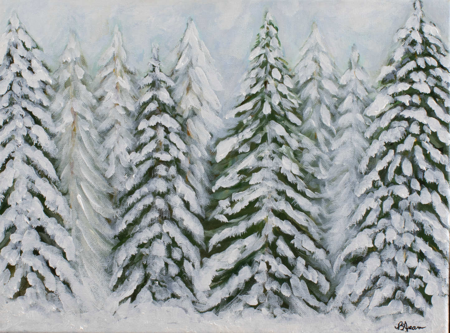 Snowy Pines 12x16