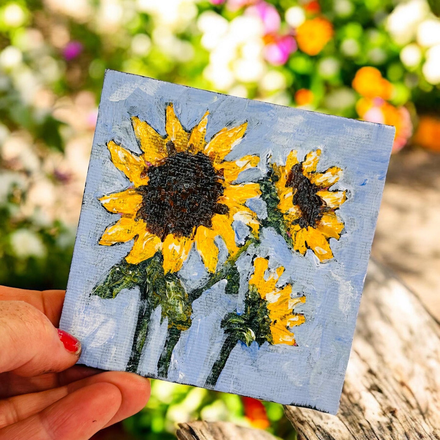 "Sun Chaser" Original Art On Canvas 4x4