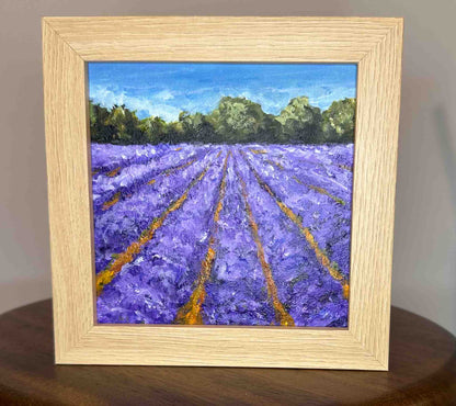 "Lavender Festival" Original Art On Canvas 5X5