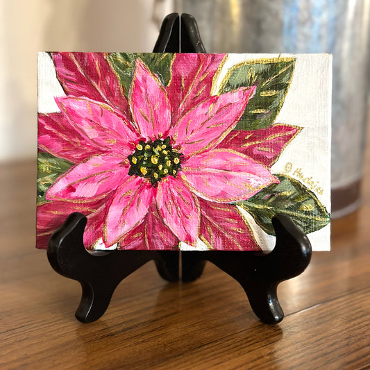 Poinsettia Painting - Pinks
