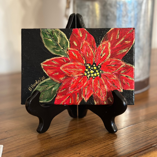 Poinsettia Painting - Red