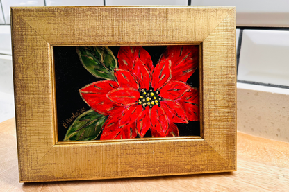 Poinsettia Painting - Red