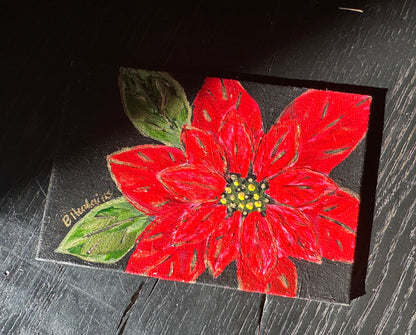 Poinsettia Painting - Red