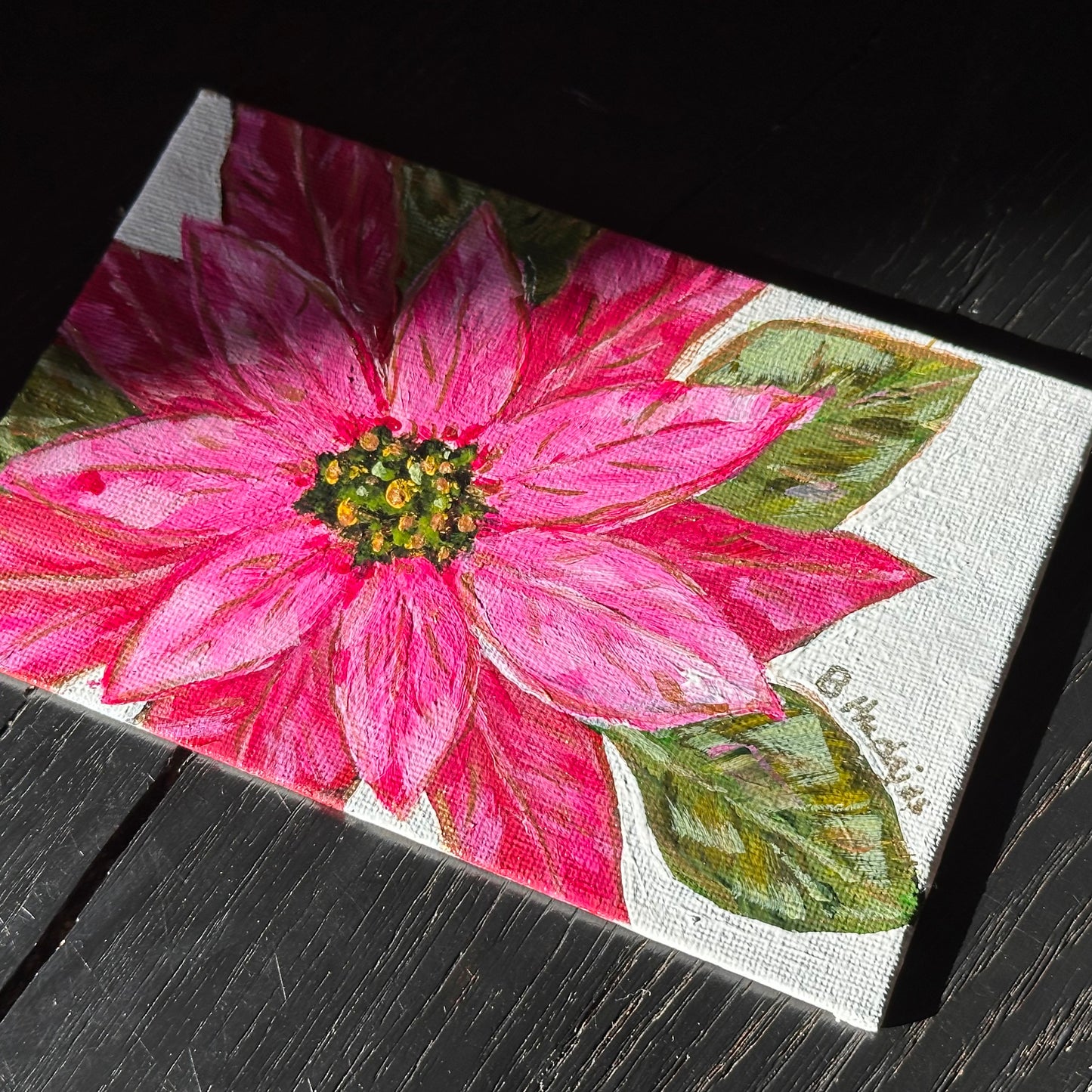 Poinsettia Painting - Pinks