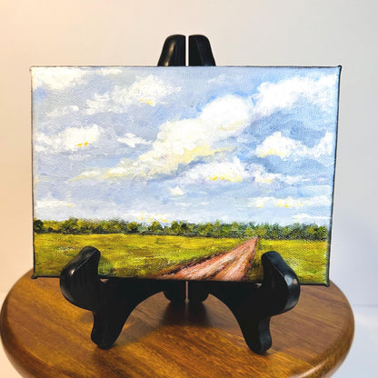 "Sunday Drive" Original Art On Canvas - Easel Included