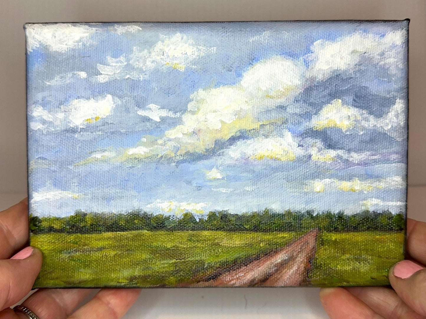 "Sunday Drive" Original Art On Canvas - Easel Included