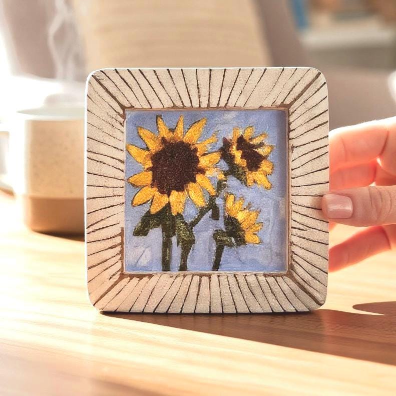 "Sun Chaser" Original Art On Canvas 4x4